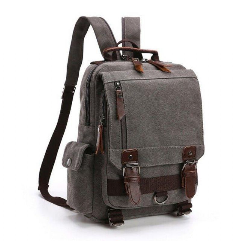 Vintage Canvas Messenger Sling Bag