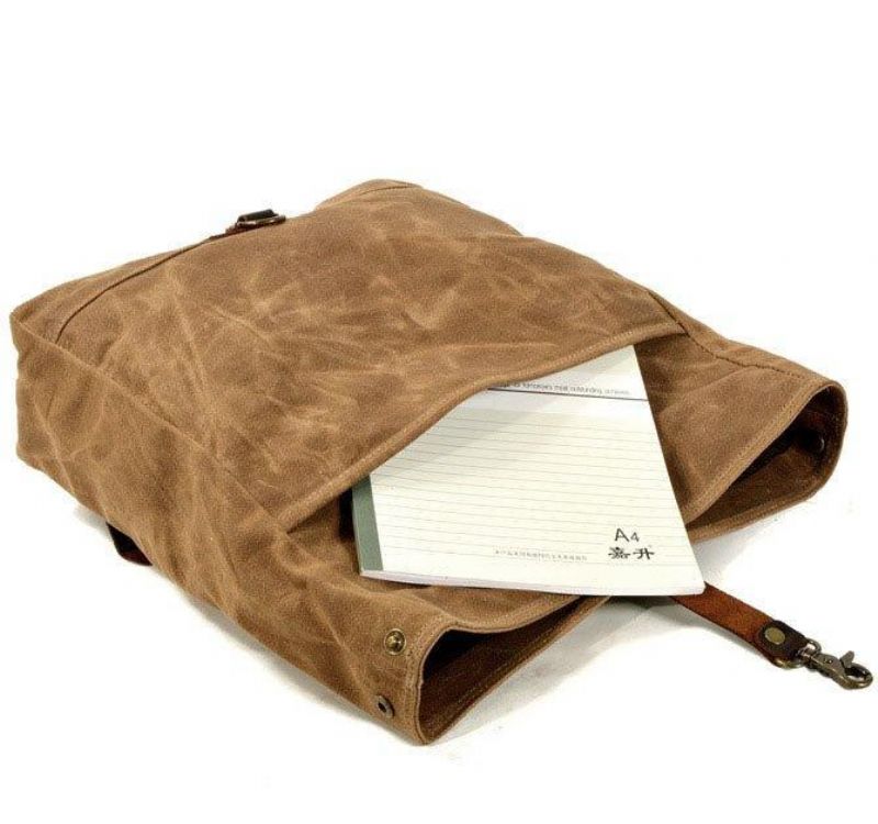 Vintage Canvas Messenger-väska Laptop Och Motobags